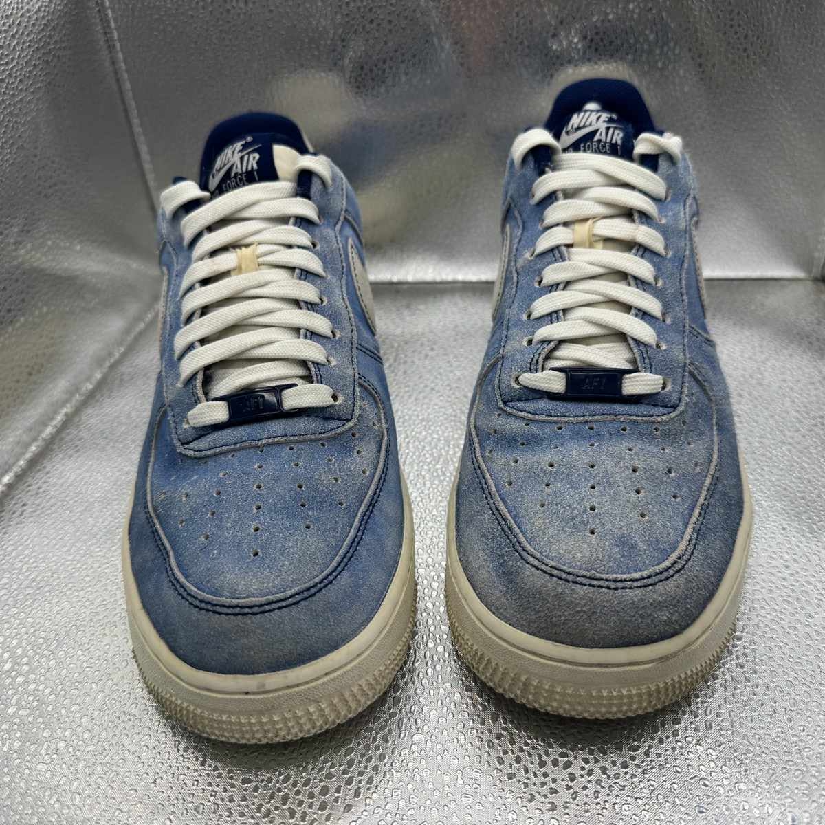 Size 9 Nike Air Force 1 Mens Dusty Blue Void Sail Athletic  display picture 2
