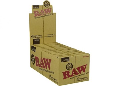 RAW Connoisseur 1 14, 24 Hefte je 50 Blatt 16 Prerolled Tips