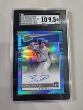 2020 Panini Donruss Optic Bobby Witt Jr. Rated Prospect Auto Carolina Blue 24/35