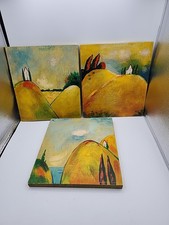 Janet Weed Beaver Paintings designed for Southern Living At Home Tuscan  Trio