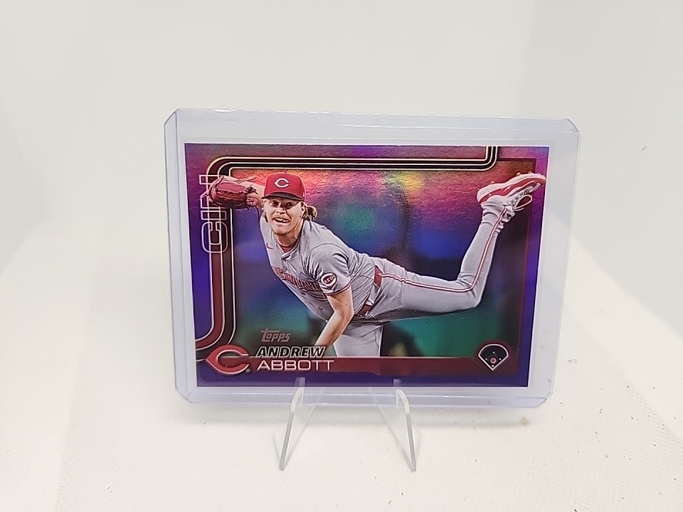 2025 Topps Series 1 - Andrew Abbott #140 Purple Holofoil 073/250