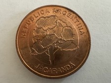 President ALBERTO FERNANDEZ FINGERPRINTED COIN 1 Peso BRONZE 2020