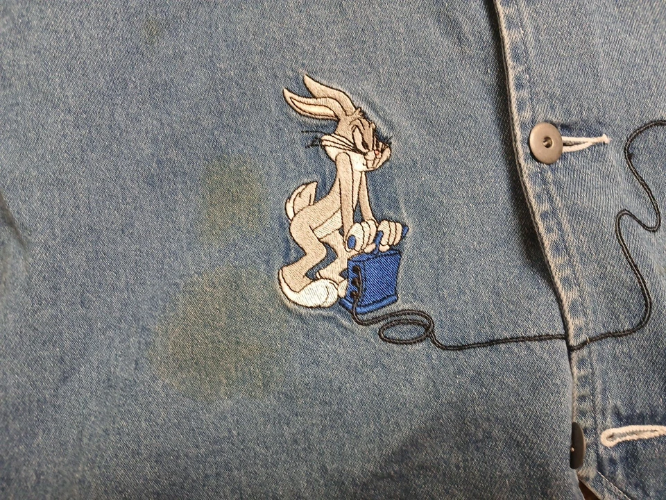 Винтажный Looney-Tunes Tweety джинсовой ткани жилет женщин размер средний синий - Изображение 4 из 4