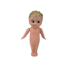 KEWPIE DOLL Vintage Celluloid 7" Moving Arms NUDE Blond Hair