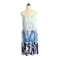 NWT Lane Bryant Handcrafted Blue and White Dress Size 18/20  Y0482