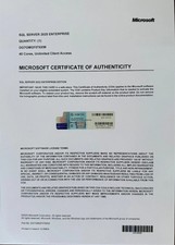 Microsoft SQL Server 2025 ENTERPRISE 40 Core Unlimited User CALs CoA GENUINE