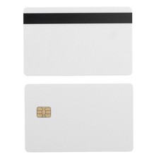 Bodno 10 Pack - SLE4442 Chip Cards w/HiCo 2 10 Pack, White With Black Mag