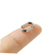 20Pcs Oval Double Jump Rings for DIY Crafts, Key Rings for Keychains, M Silver