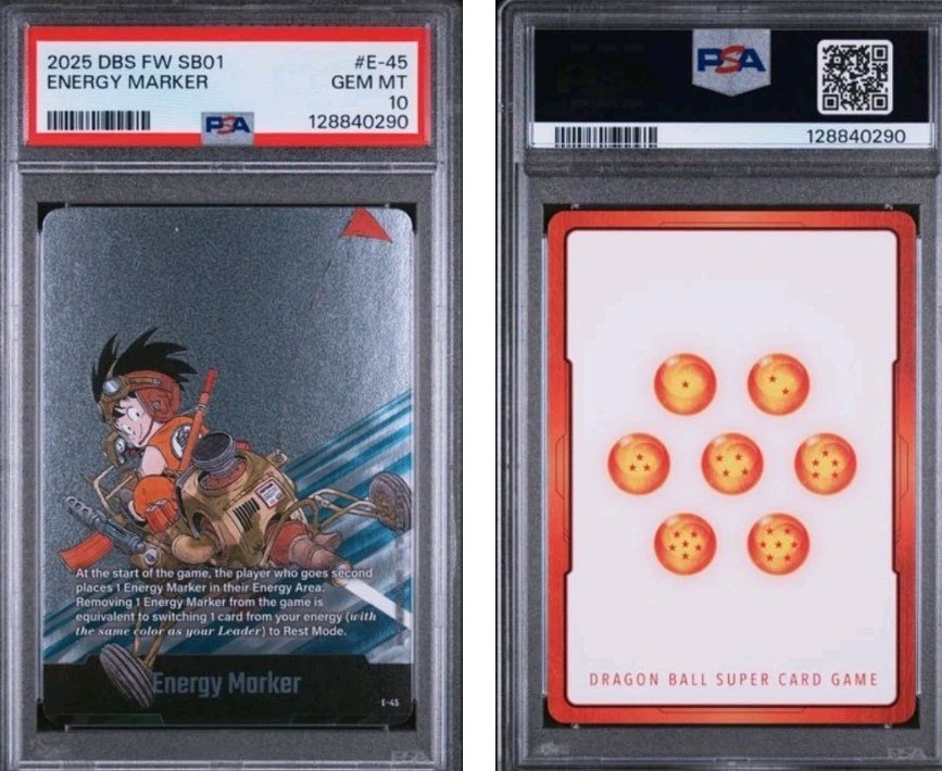 PSA 10 Son Goku E-45 Silver Energy Marker Dragon Ball Manga Fusion