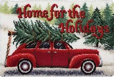 Howie's Latch Hook Kits for Adults, DIY Christmas Latch Hook Kit Rug Crochet Yar
