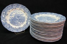 Vintage Salem Olde Staffordshire Blue English Village 6-1/2" Bread Plate(s) Old
