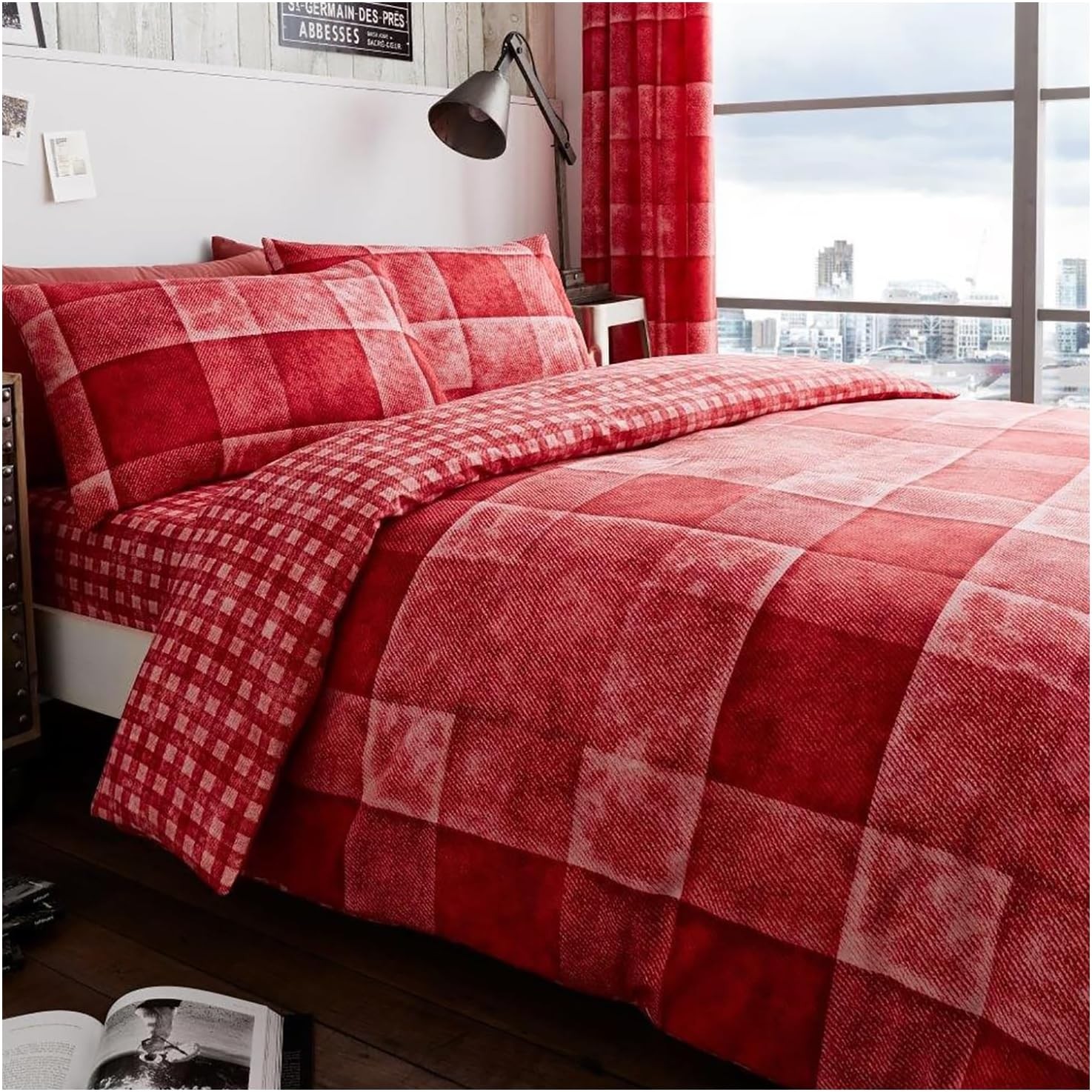 GC GAVENO CAVAILIA Luxury King Size Duvet Cover Sets - Reversible Geometric Bed
