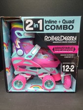 Roller Derby 2 in 1 Inline Quad Combo - Adjustable Sizes 12-2 - Brand New
