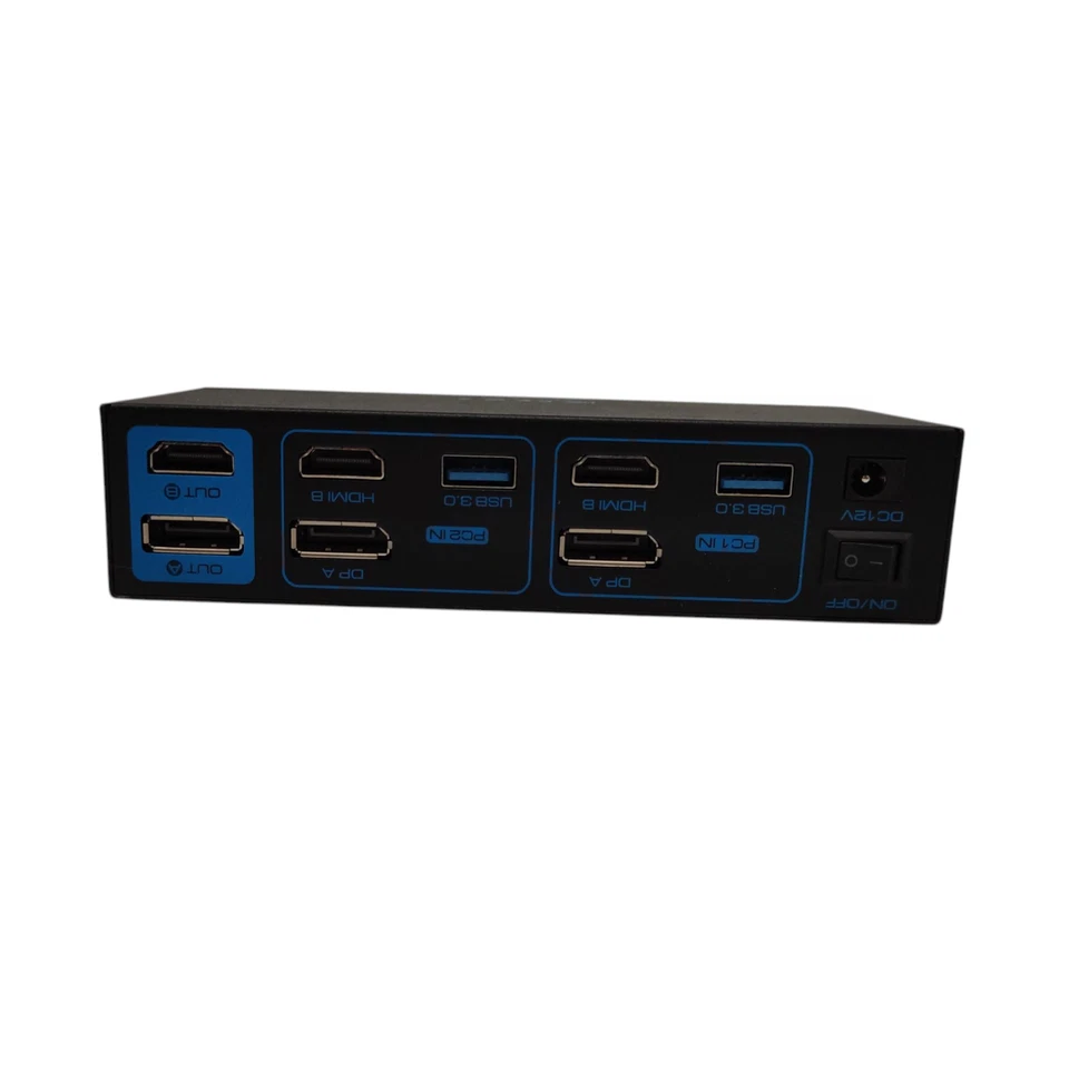8K @ 60Hz HDMI + Displayport KVM Switch Dual monitor USB 3.0 KVM Switcher - Bild 4 von 4