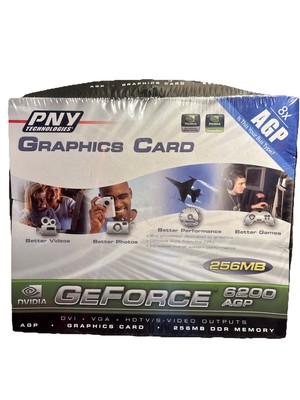 UNOPENED NVIDIA GeForce 6200 (VCG62512APB) 512MB DDR2 SDRAM AGP 4x/8x Graphics