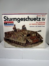 Vehículo vintage monograma Sturmgeschuetz IV 1/32 serie armadura 1972 Segunda Guerra Mundial