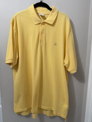 Brooks Brothers Performance Polo Shirt Men's XL Mango Yellow Original Fit Logo