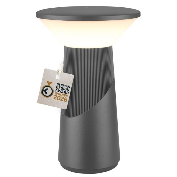 Led Tischlampe Akku Tischleuchte Dimmbar Touch Outdoor Usb 24Cm Anthrazit-image