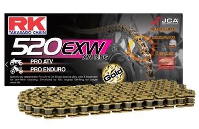 RK 520 EXW Off-Road and ATV XW-Ring Chain - 120 Links - Gold Motorcycle ATV/UTV