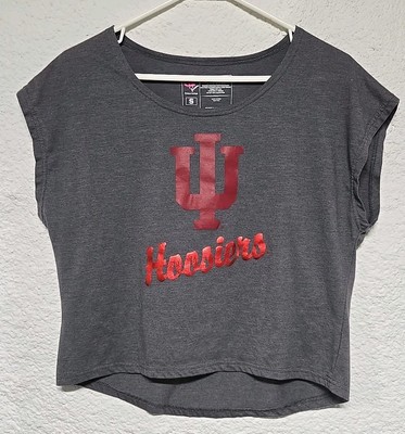 IU Hoosiers Crop Top Tshirt Small Fan Apparel Juniors University School NICE 