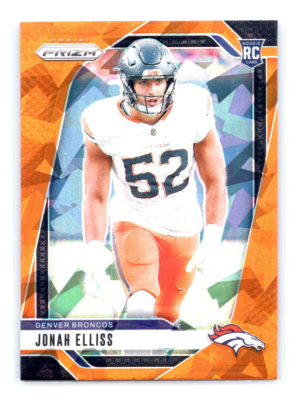 2024 Prizm Football #356 Jonah Elliss Rookie Orange Ice Denver Broncos