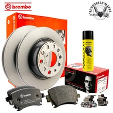 BREMBO Bremsensatz Bremsbelag + Bremsenreiniger hinten für AUDI SEAT SKODA VW
