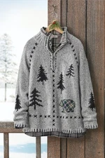 Coldwater Creek Bear Tracks Quarter Zip Sweater, All Size