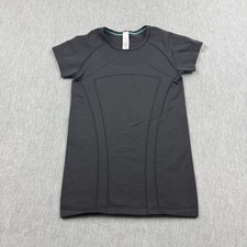 Ivivva By Lululemon Shirt Girls 10 Black Swiftly Tech Short Sleeve Athletic Yoga