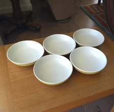 SET OF 5 VINTAGE DENBY LANGLEY ODE 6-3/4" COUPE CEREAL BOWLS - 2 SETS AVAILABLE
