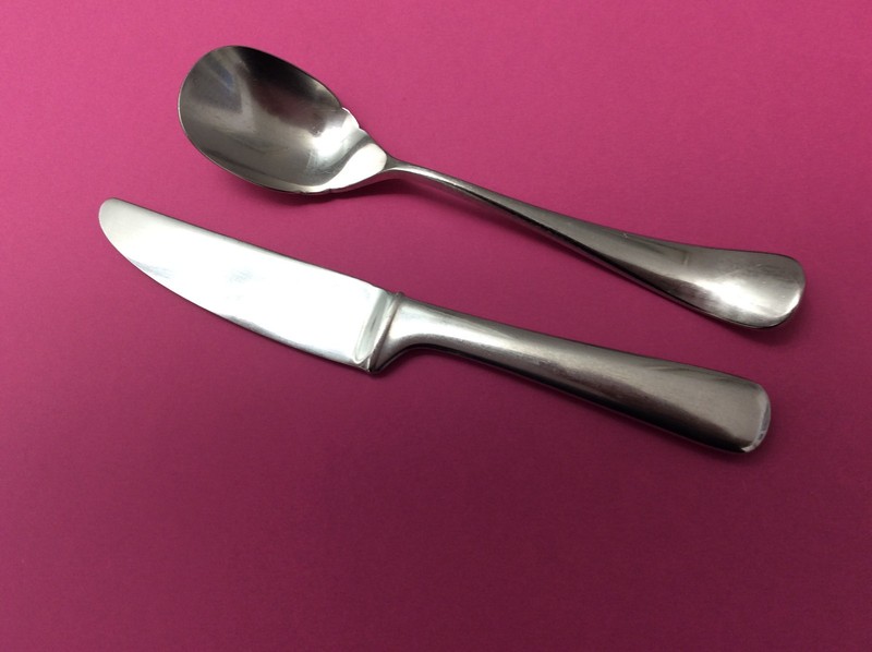 Yamazaki Andersen HAFNIA Stainless 1 Butter Knife / 1 Sugar Spoon (Japan)