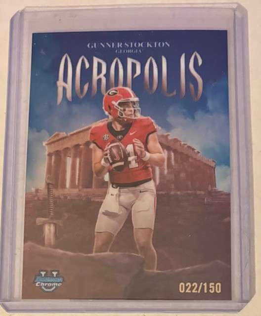 2025 Bowman University Chrome - Gunner Stockton #131 Blue Refractor 22/150 (RC)