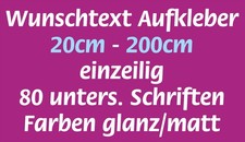 Wunschtext Aufkleber Auto Domain Beschriftung Schriftzug von 20 bis 200cm MATT
