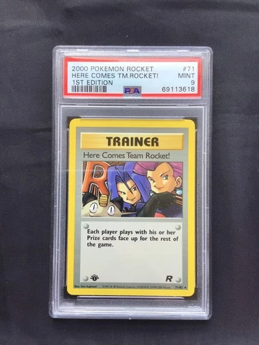 Pokemon: 1st Edition Team Rocket Rare: Here Comes Team Rocket! 71/82 PSA 9