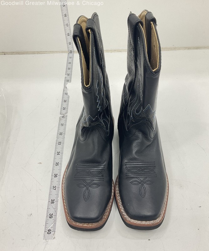 Unknown Brand Boys Shoes Cowboy Boots Black Pull-On