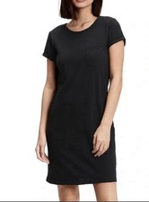 NEW Gap Tshirt Dress Sz L Black Casual Neutral Minimalist 100% Cotton