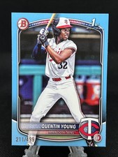 2025 Bowman Draft #BD-92 Quentin Young 1st Sky Blue Paper /499  Twins