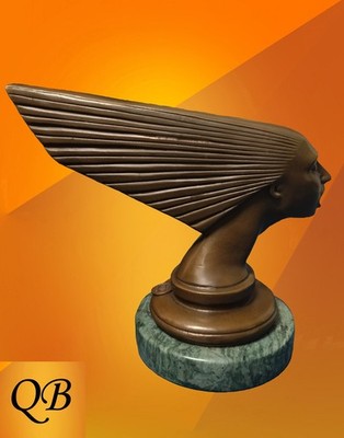 ART DECO BRONZE FIGUR VICTOIRE SKULPTUR FRANZÖSISCHER GEIST DES WINDES FIGUR