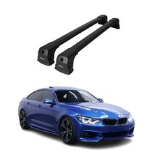 Dachtr�ger Gep�cktr�ger f�r BMW 4er F36 Gran Coup� 2014-2021 Aluminium Schwarz