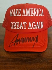 Donald J Trump POTUS autographed signed MAGA CAP Signed with COA/Hologram