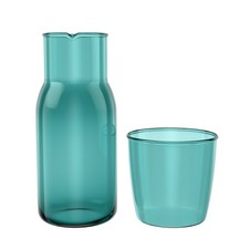 Dispensador de enjuague bucal con taza jarra de agua para mesita de noche cabecera