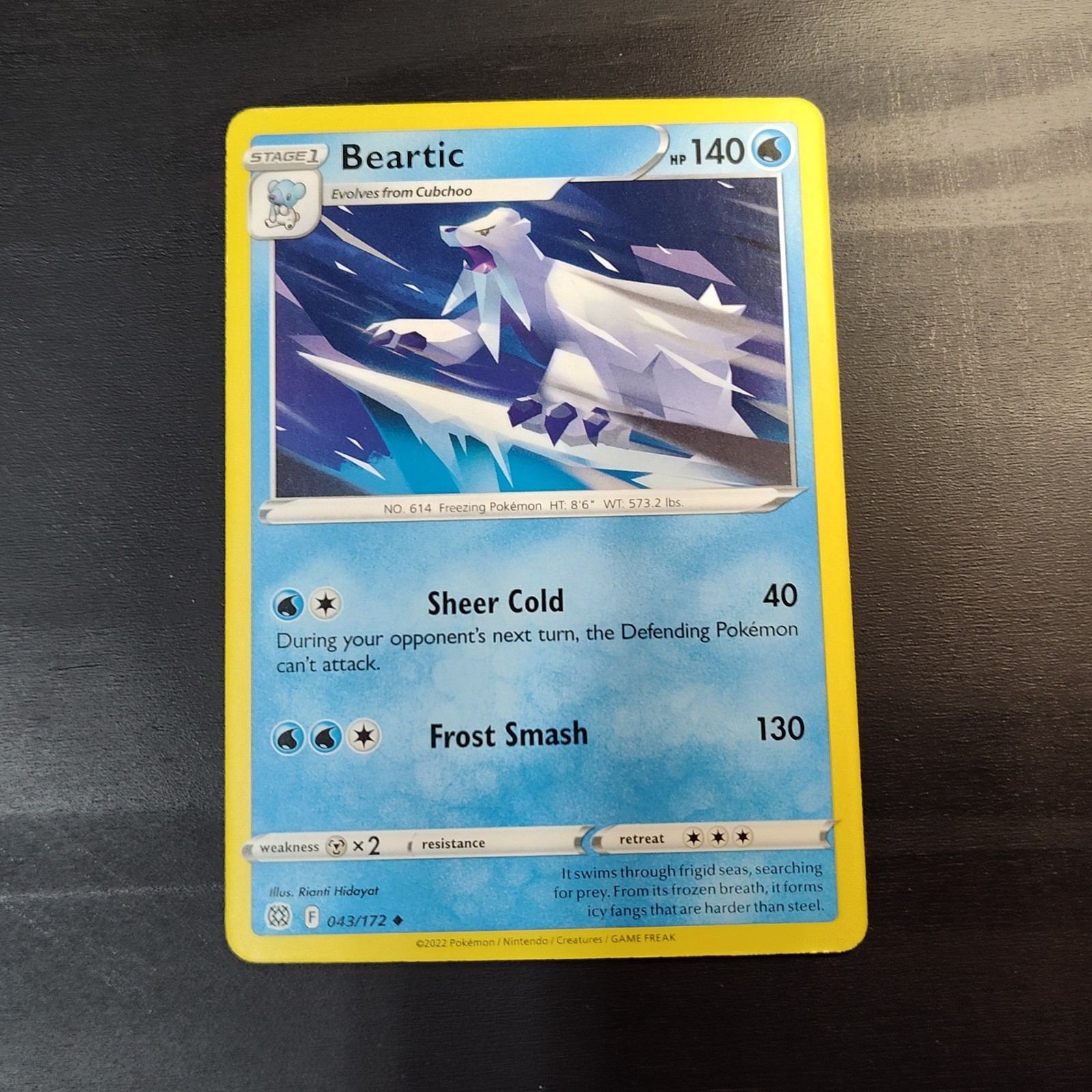 Beartic, 043/172 : Uncommon - Pokemon TCG Card