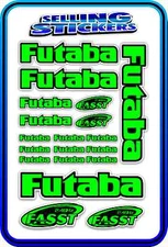 FUTABA SERVO RADIO RX TX 2.4G FLIGHT REMOTE CONTROL STICKERS FASST GREEN BLACK