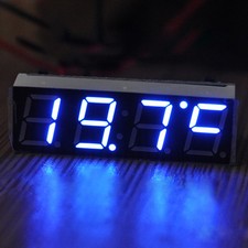 12V LCD Car Auto Digital LED Electronic Time Clock Thermometer with Backlight