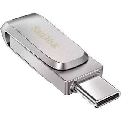SanDisk Ultra Dual Drive Luxe 256 GB, USB-Stick, silber