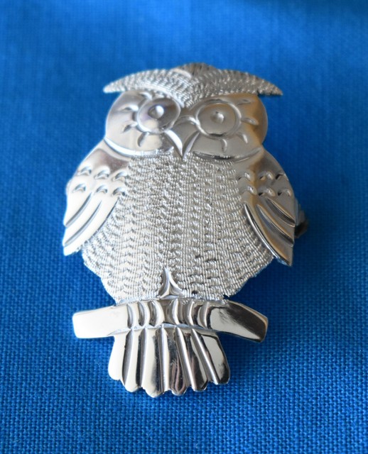 Sterling Silver OWL Brooch / Pin.925 Taxco New eBay