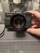 Quickshot X3000 VTG Point  Shoot Film Camera Black 50mm Optical Lens TESTED