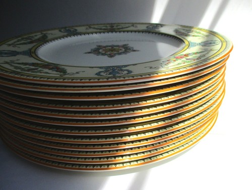 Royal Worcester Windsor dinner plates set of 12 Neoclassical floral swags 1929 - Picture 5 of 7