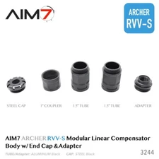 AIM7 ARCHER RVV-S Modular Linear Comp Multi 223, 30CAL, 9mm Aluminum Black