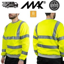 Mens Hi vis Jumper Work wear safety jacket, water resistant yellow