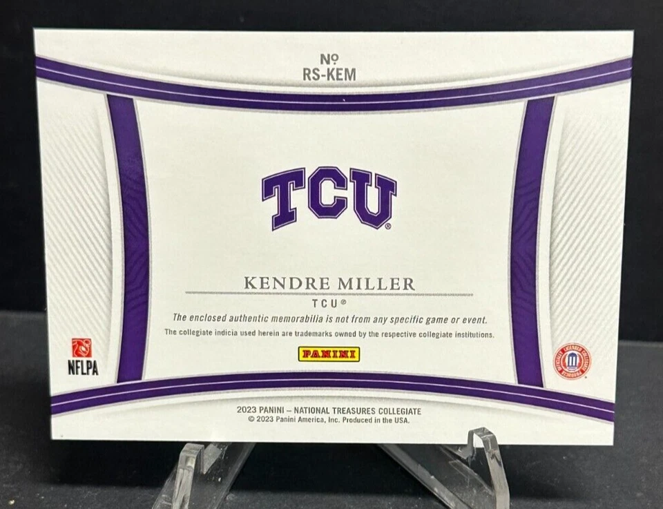 2023 Panini National Treasures Collegiate - Rookie Silhouettes #RS-KEM Kendre... - Image 2 of 3
